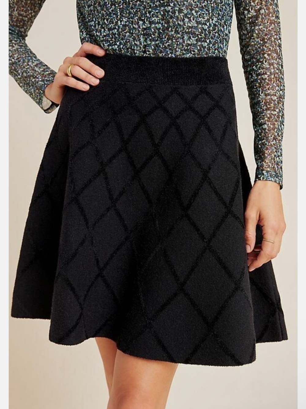 Anthropologie Chenille Mini Sweater Skirt